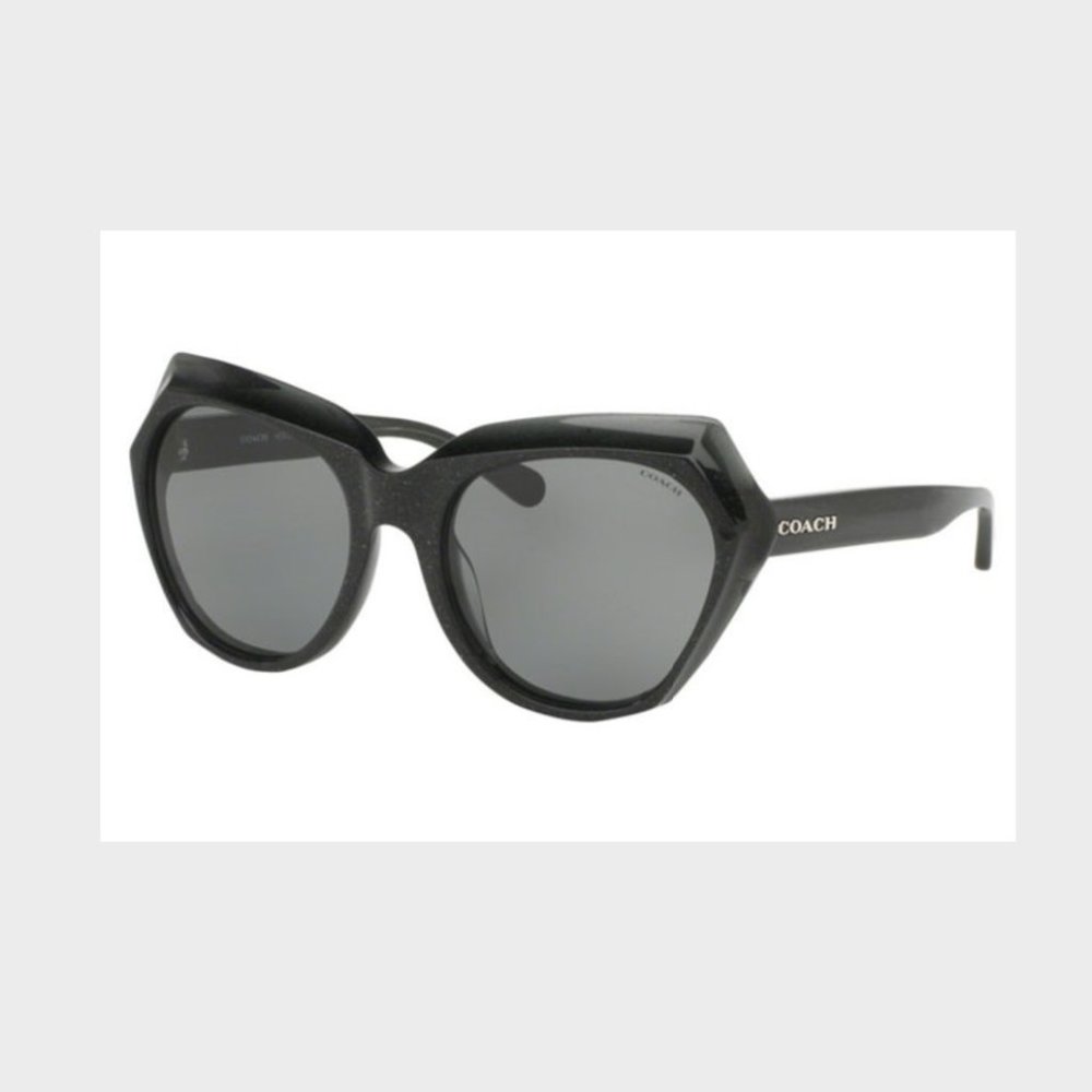 COACH Black/Grey Cat Eye Sunglasses w Case Brand New without tags